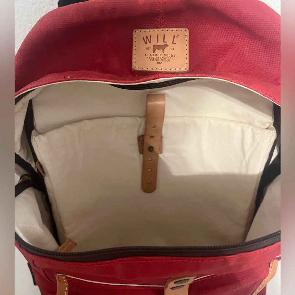 Will Leather Goods Wax Coated Canvas Dome Backpack - Picture 3 of 4